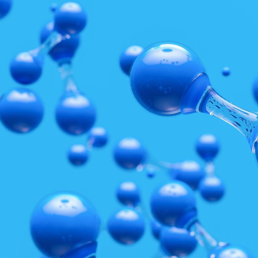 blaue Wasserstoffmoleküle