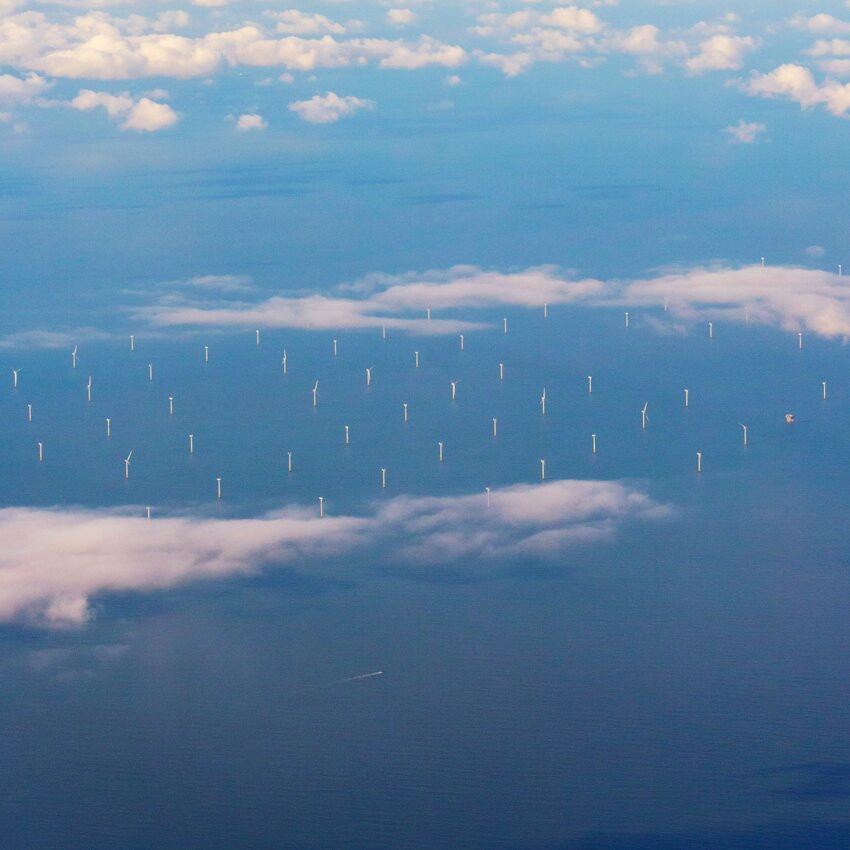Cloudy Offshore Park at Sea