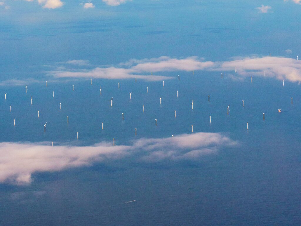 Cloudy Offshore Park at Sea