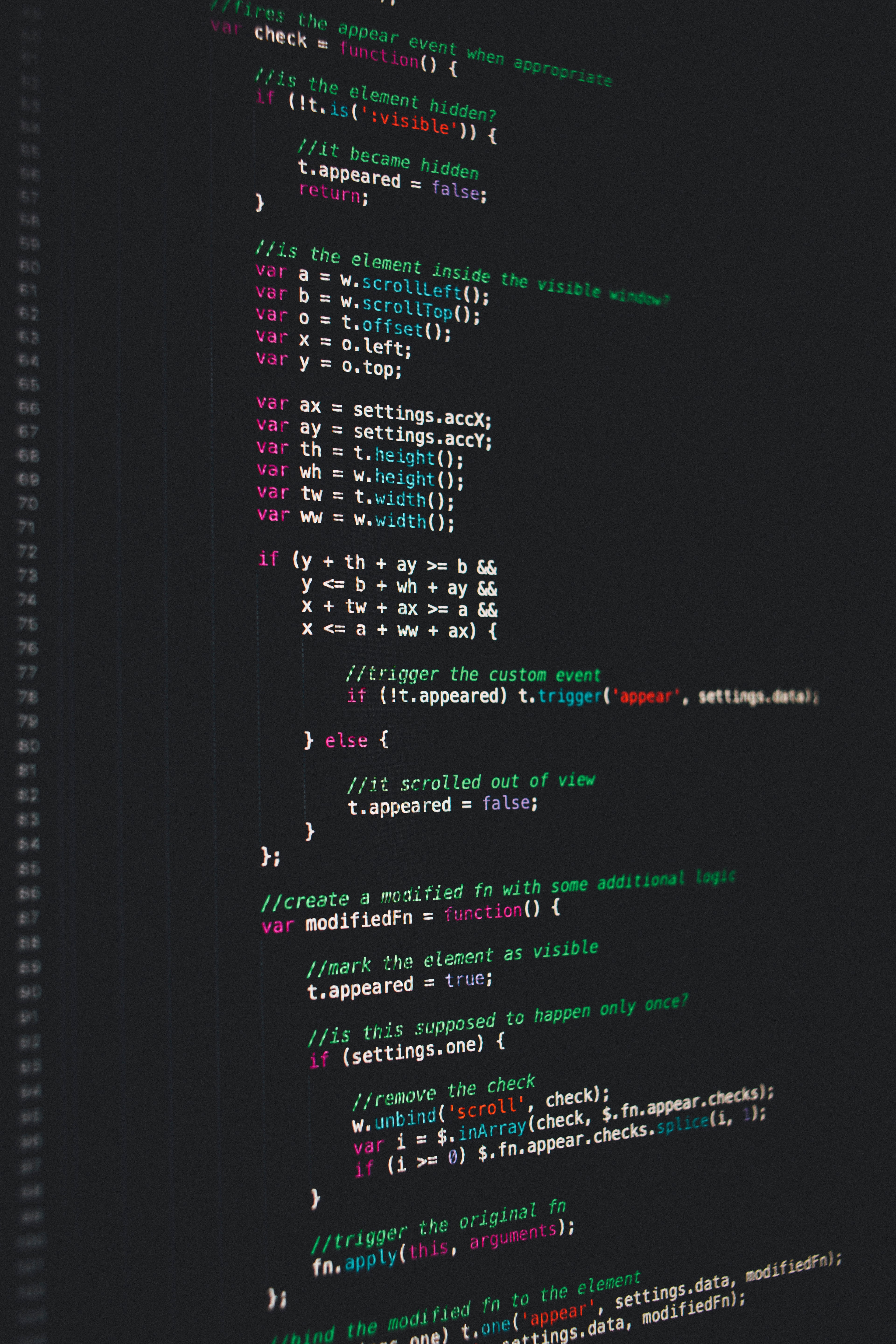 Nahaufname eines Bildschirms mit Code