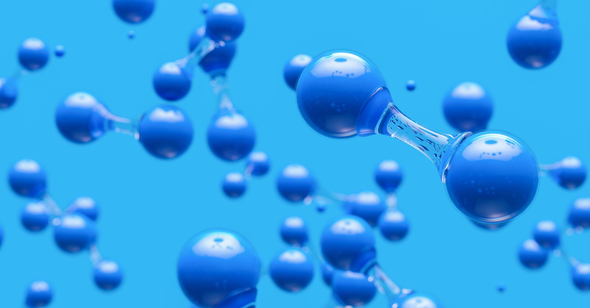 blaue Wasserstoffmoleküle